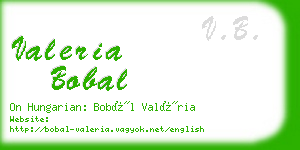 valeria bobal business card